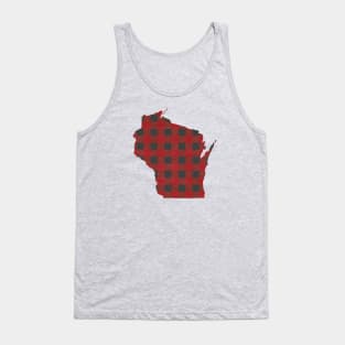 Wisconsin Love in Buffalo Plaid Tank Top